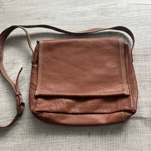 Vintage Emily Ann of Boca Raton Leather Flap Messenger Crossbody Bag